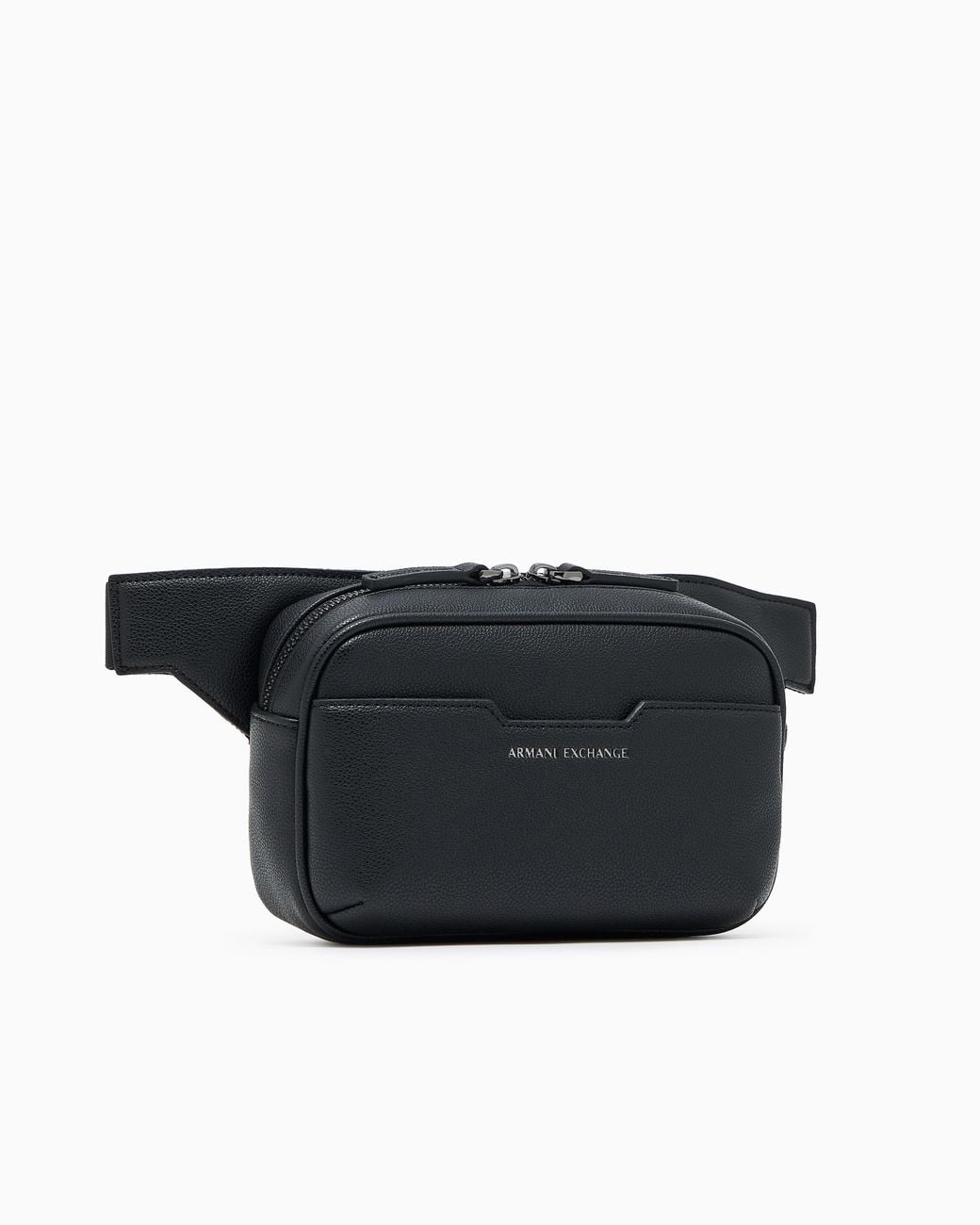 ARMANI EXCHANGE Black Waist Bag With Zipper Closure And Adjustable Strap for men