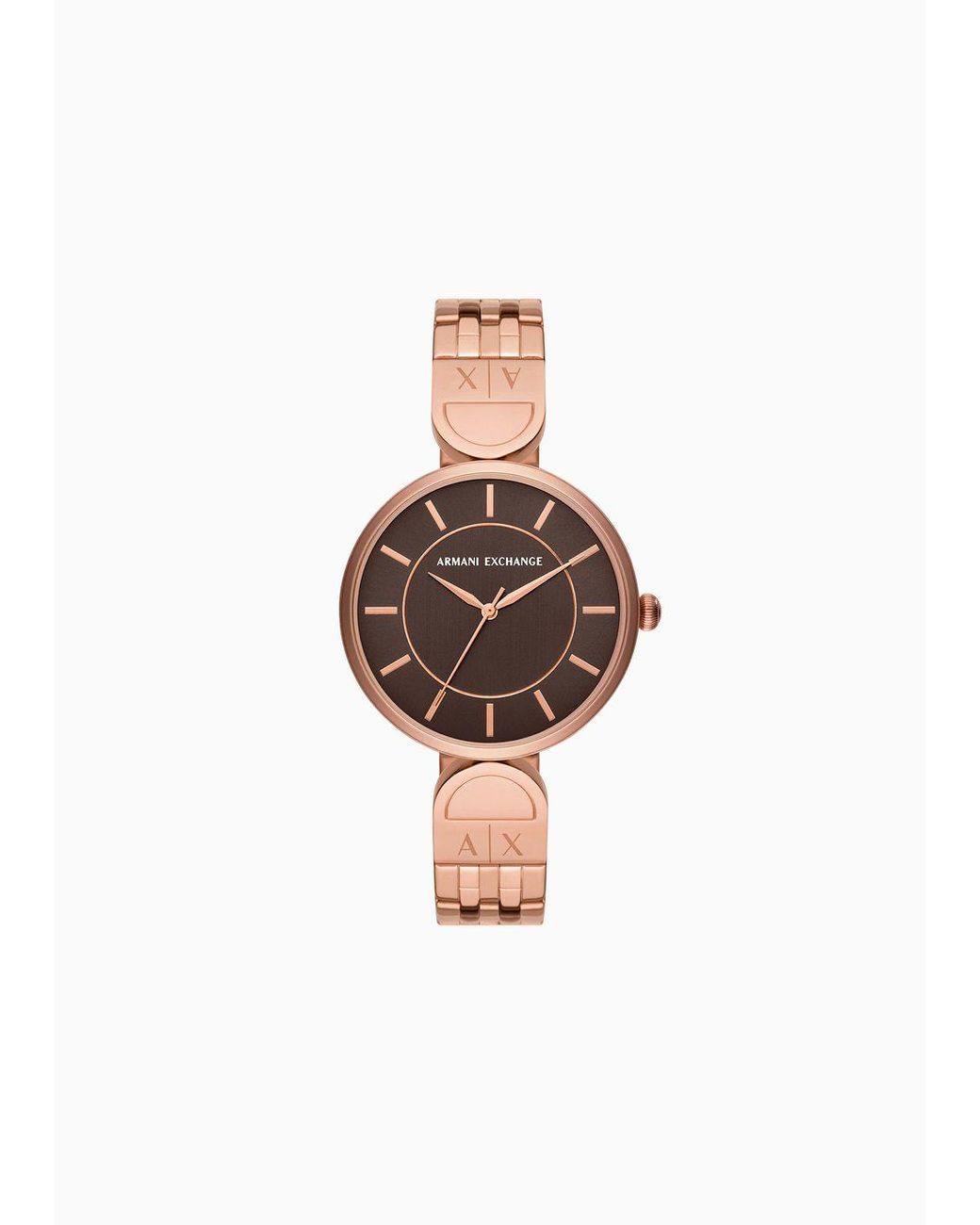 Armani exchange watch womens rose gold deals