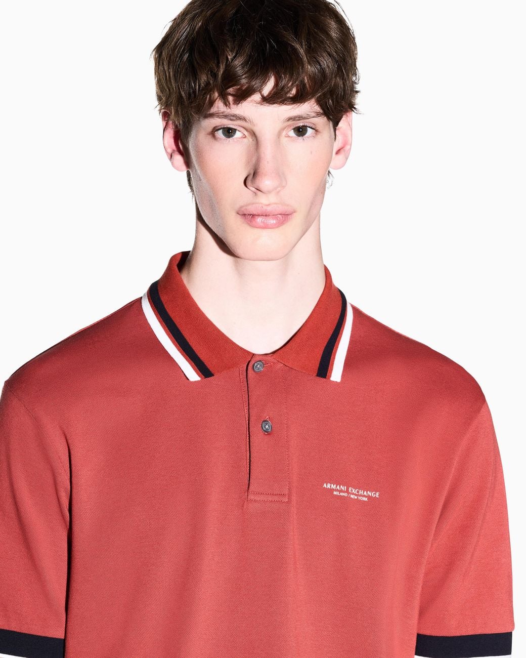 ARMANI EXCHANGE Red Regular Fit Polo Shirt for men
