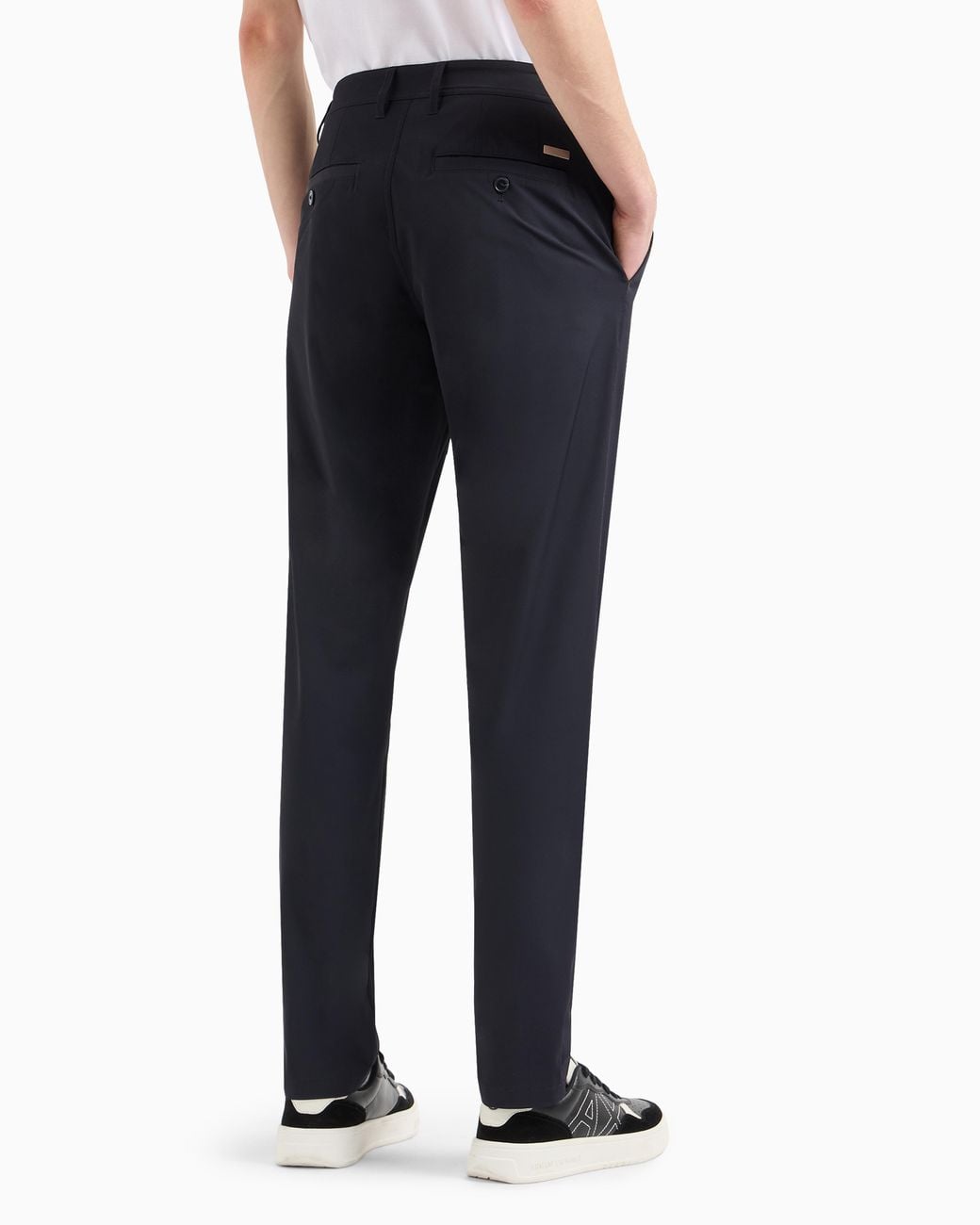 ARMANI EXCHANGE Blue Slim-Fit Trousers for men