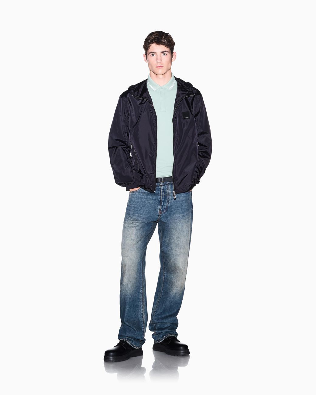 ARMANI EXCHANGE Blue Regular Fit Polo Shirt for men