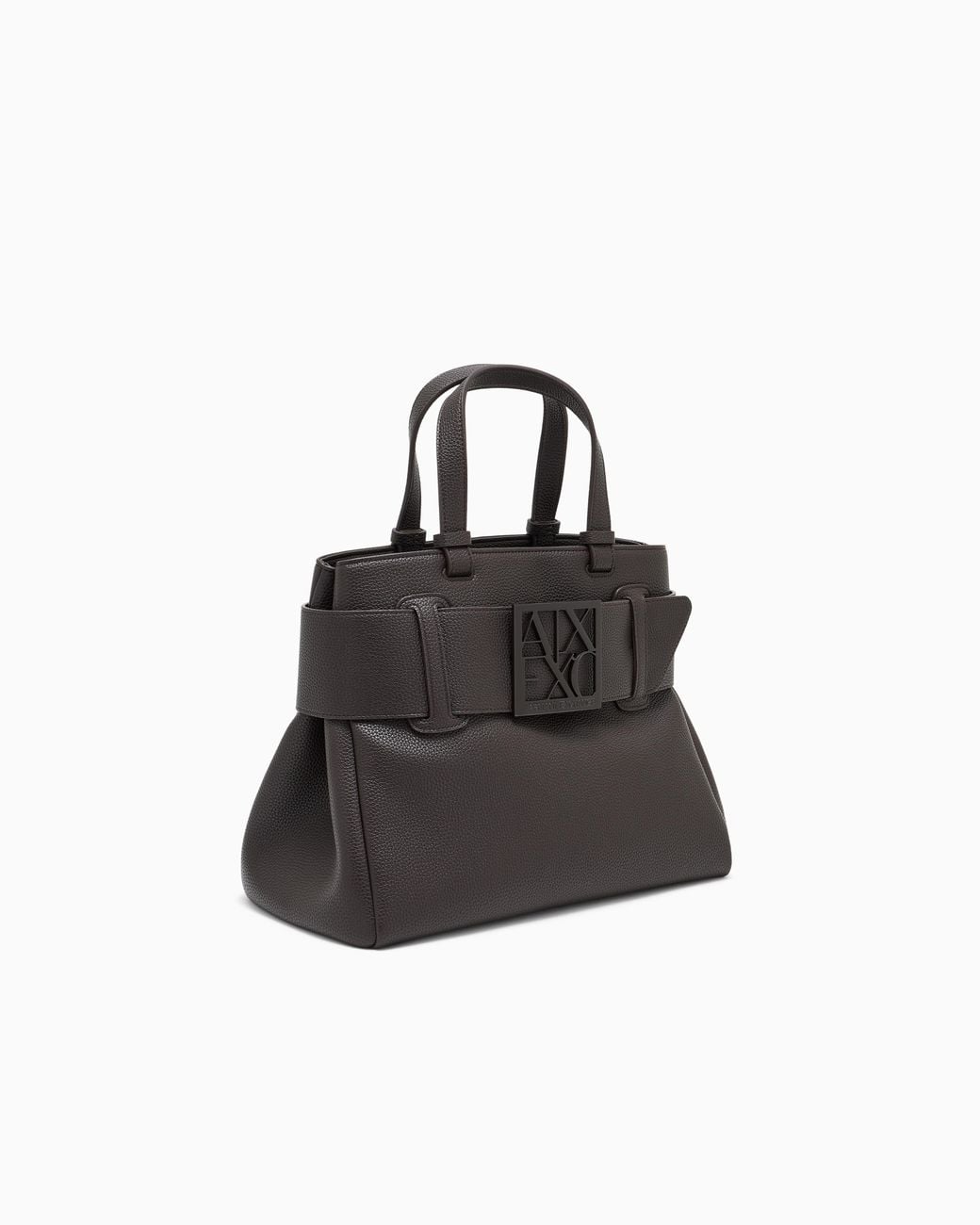 ARMANI EXCHANGE Brown Soft Shopping Bag With Outer Coating