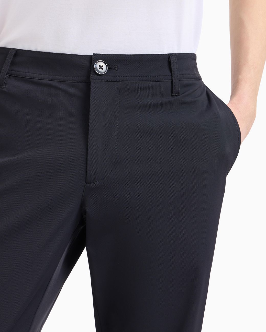 ARMANI EXCHANGE Blue Slim-Fit Trousers for men