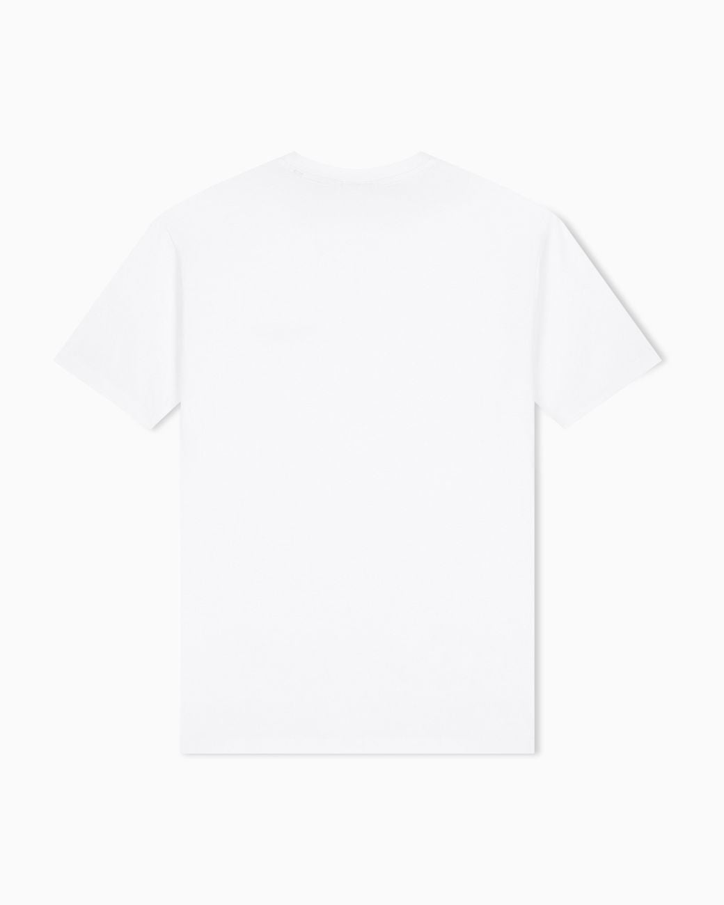 ARMANI EXCHANGE White Regular Fit Cotton T-Shirt With A Chest Logo Essential for men