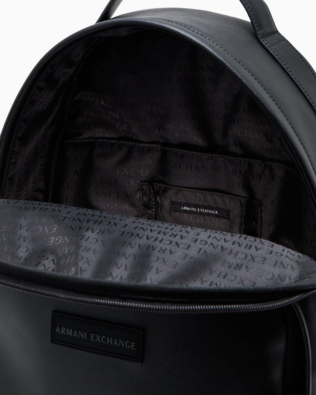 ARMANI EXCHANGE Black Backpack With An Outside Coating for men
