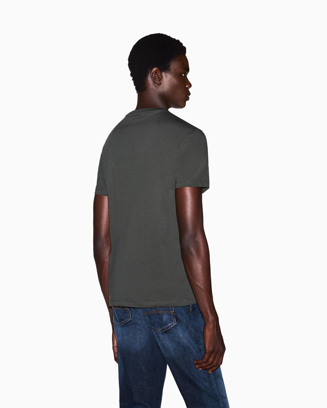 ARMANI EXCHANGE Gray Slim Fit T-Shirt Essential Cotton Jersey for men