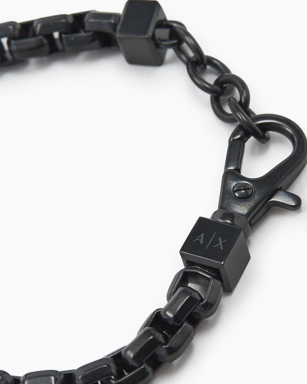 ARMANI EXCHANGE Metallic Stainless Steel Chain Bracelet for men