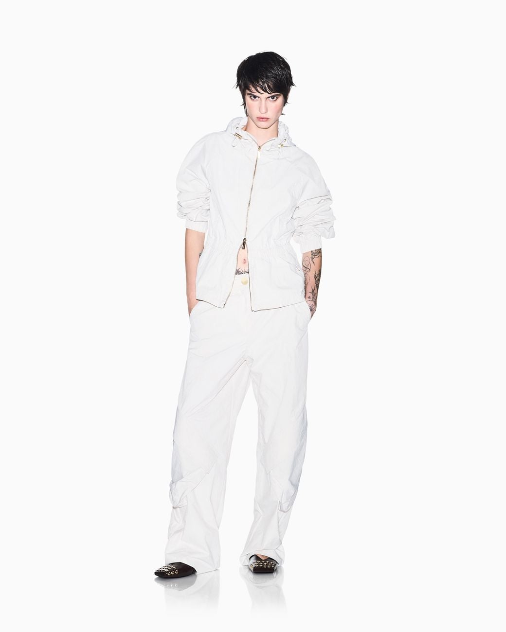 ARMANI EXCHANGE White Regular Fit Blouson Jacket