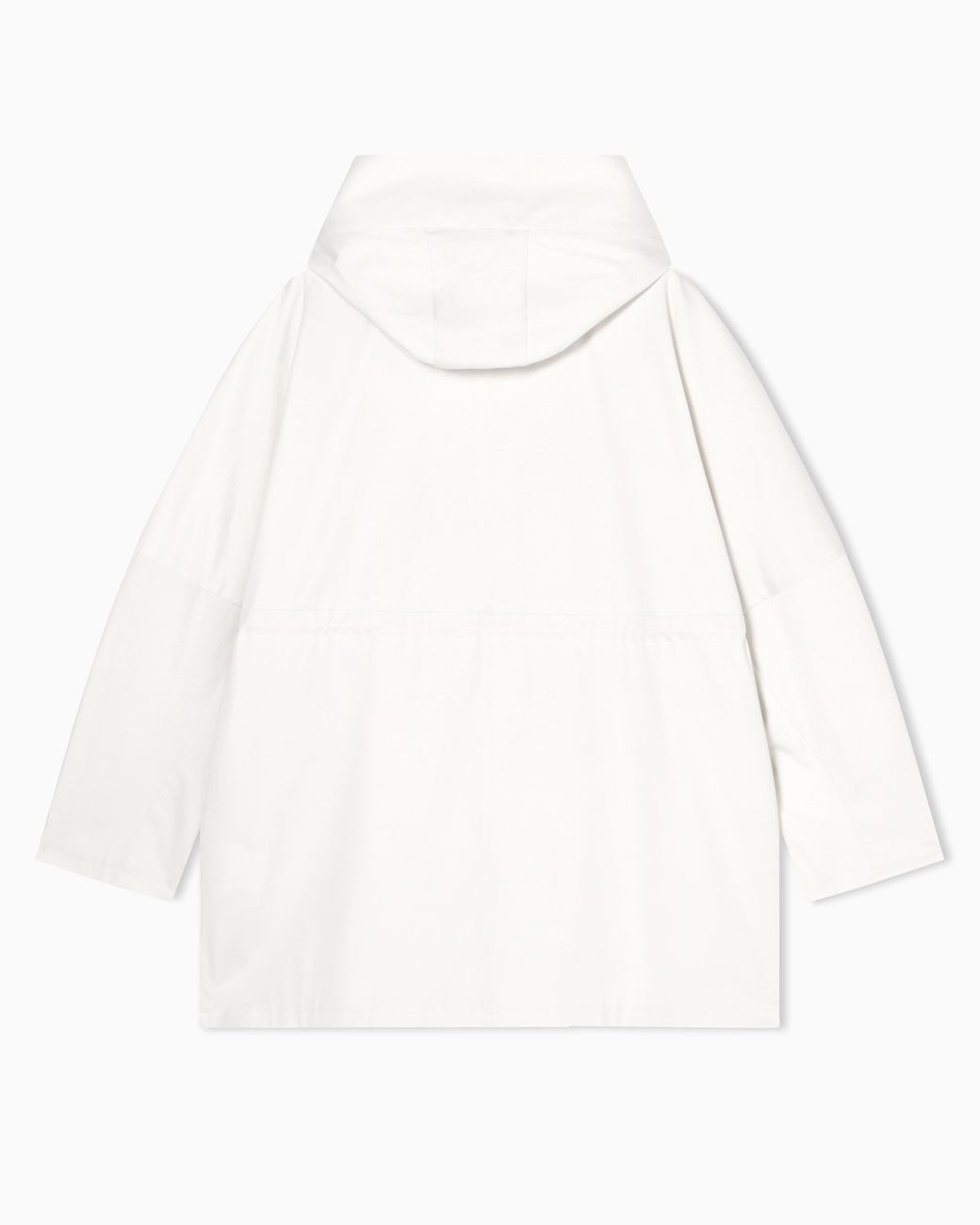 ARMANI EXCHANGE White Satin Nylon And Cotton Parka With Hood