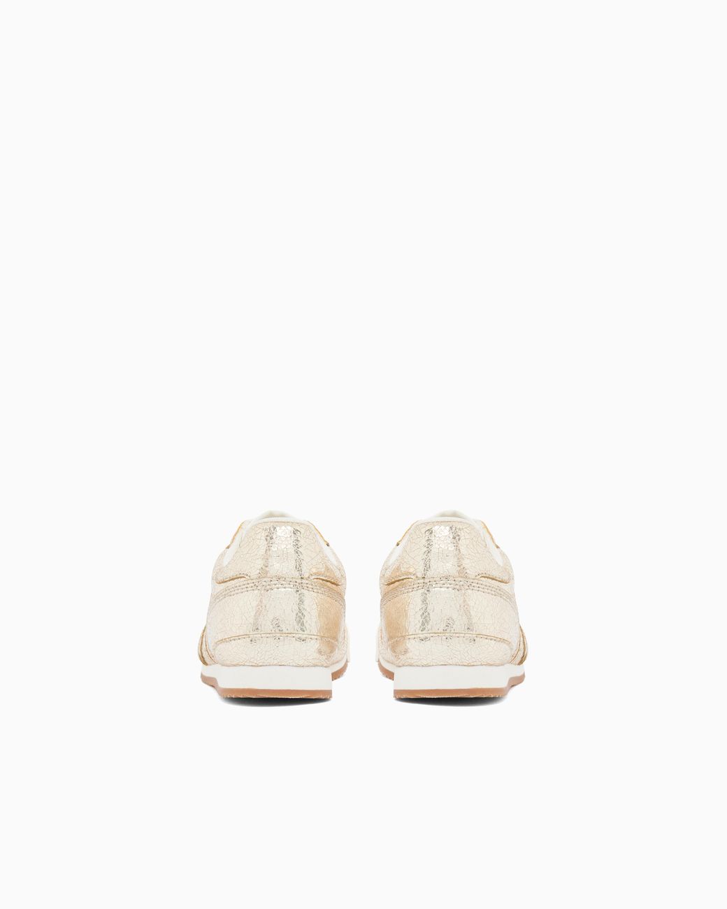 ARMANI EXCHANGE White Sneakers With Crackle Finish