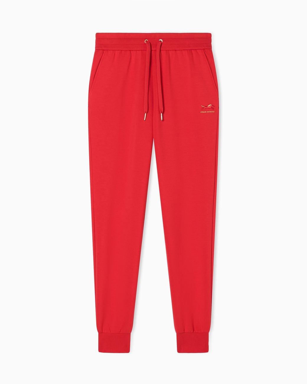 ARMANI EXCHANGE Red Scuba Stretch Sports Pants