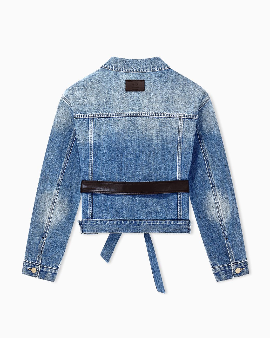 ARMANI EXCHANGE Blue Blouson Jacket Rigid Cotton Denim