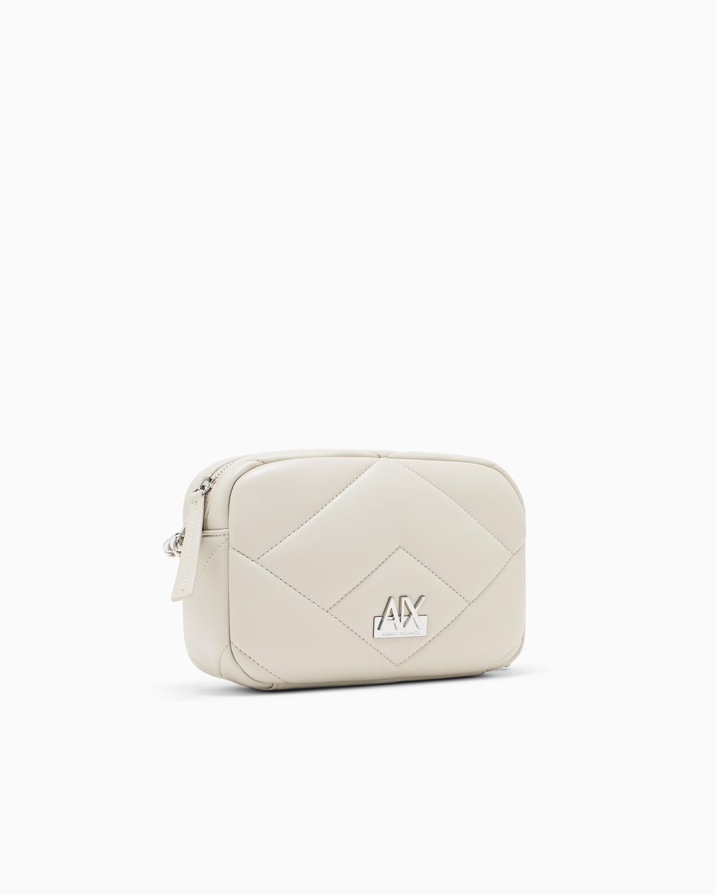 ARMANI EXCHANGE White Camera Case Messenger Bag With Outer Coating And Padding