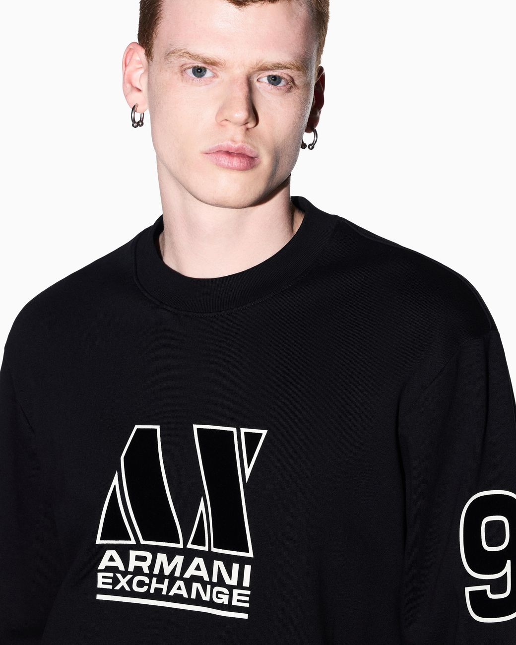 ARMANI EXCHANGE Black Sweatshirt for men