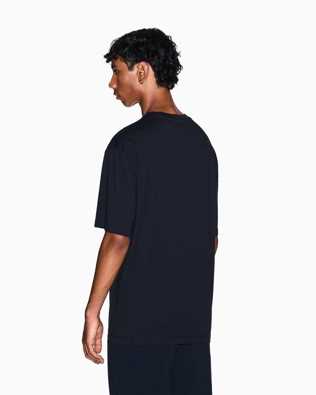 ARMANI EXCHANGE Blue Regular Fit Cotton Jersey T-Shirt With A Logo Icon for men