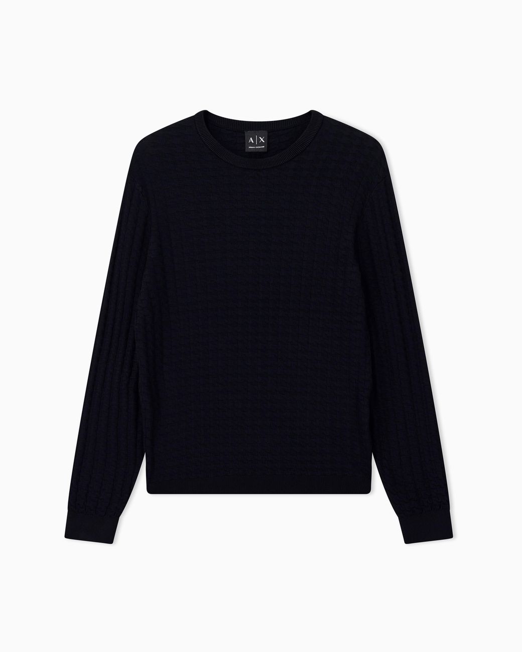 ARMANI EXCHANGE Blue Regular Fit Pullover Viscose Blend for men