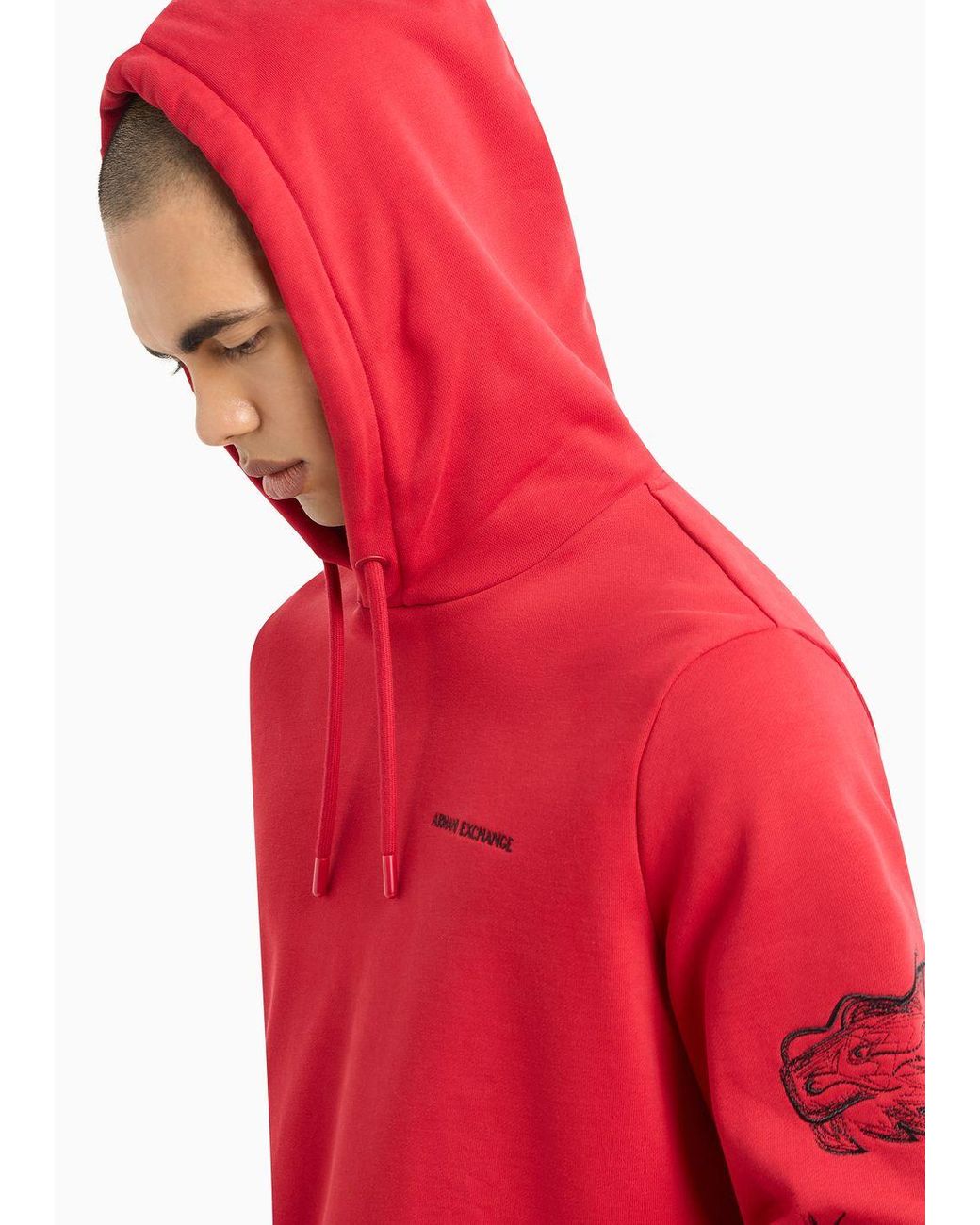 Armani exchange cheap red hoodie