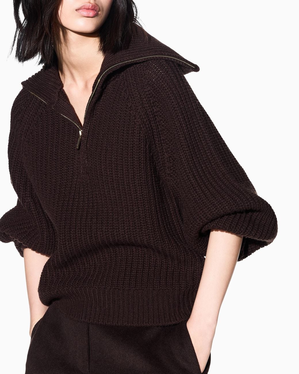 ARMANI EXCHANGE Purple Regular Fit Pullover Knitted