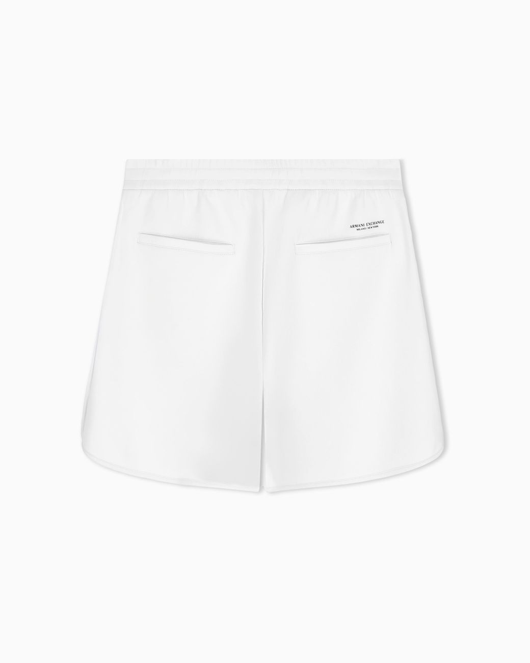 ARMANI EXCHANGE White Regular Fit Shorts Jersey Bonded Stretch Cotton for men