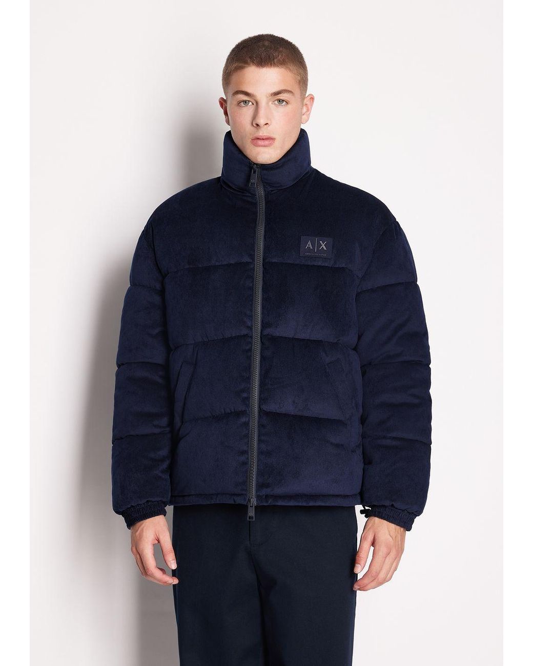 Armani blue hotsell puffer jacket