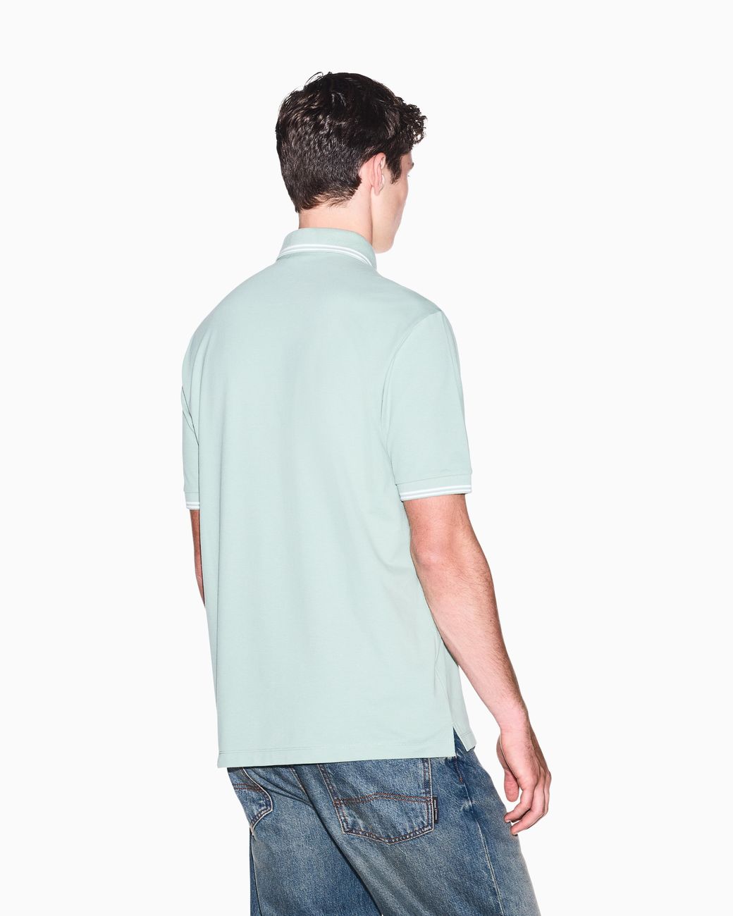 ARMANI EXCHANGE Blue Regular Fit Polo Shirt for men
