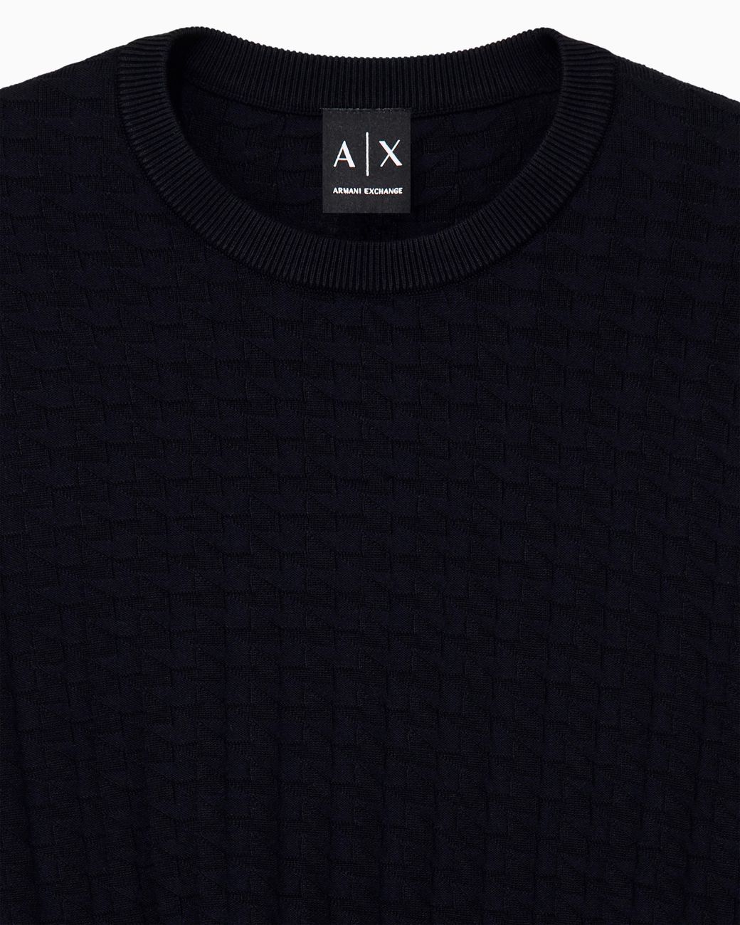 ARMANI EXCHANGE Blue Regular Fit Pullover Viscose Blend for men