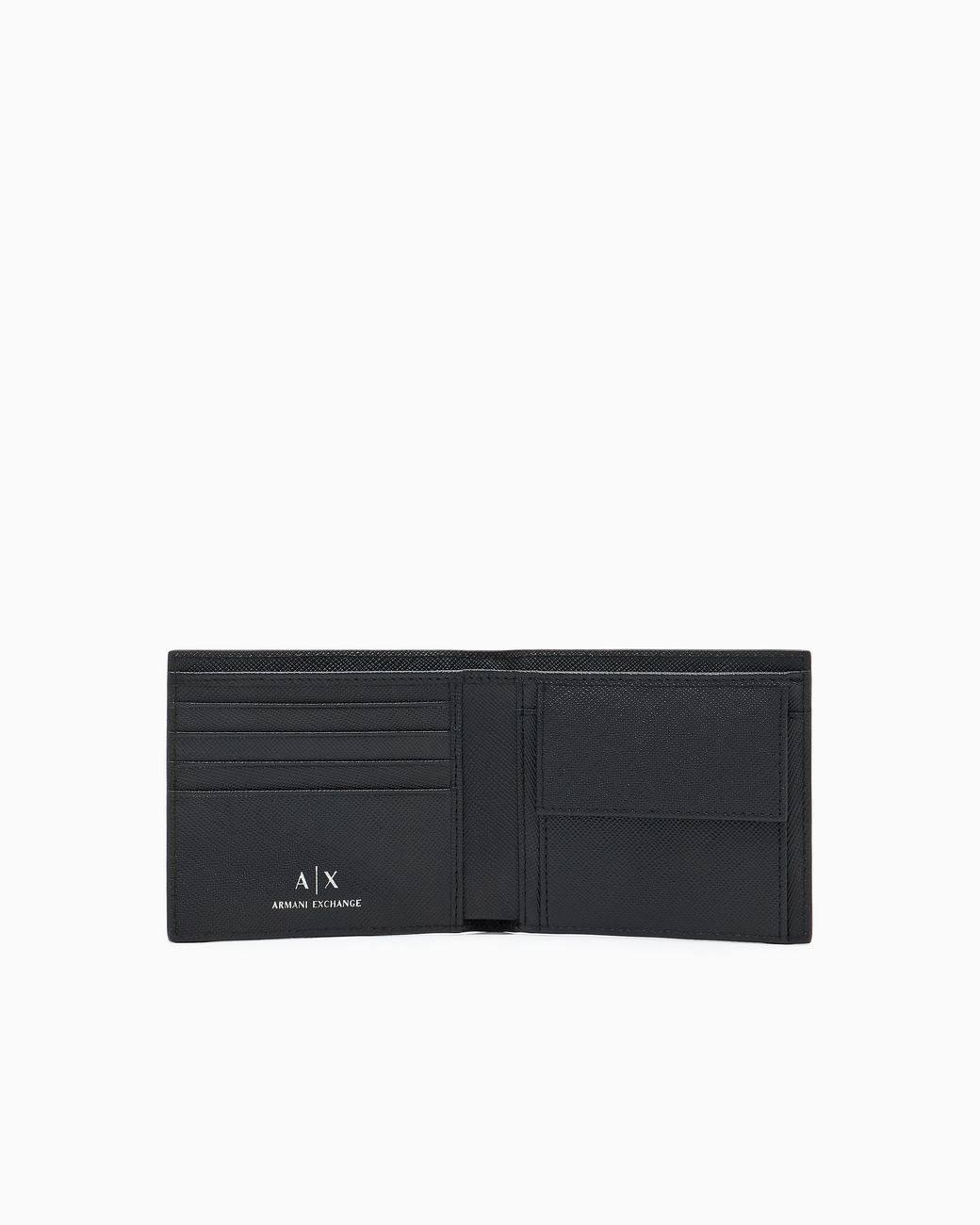 ARMANI EXCHANGE Black Wallet And Keychain Gift Set for men