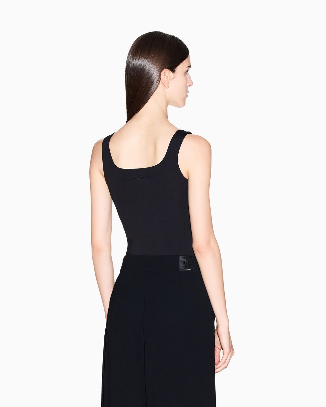 ARMANI EXCHANGE Blue Scoop-Neck Bodysuit