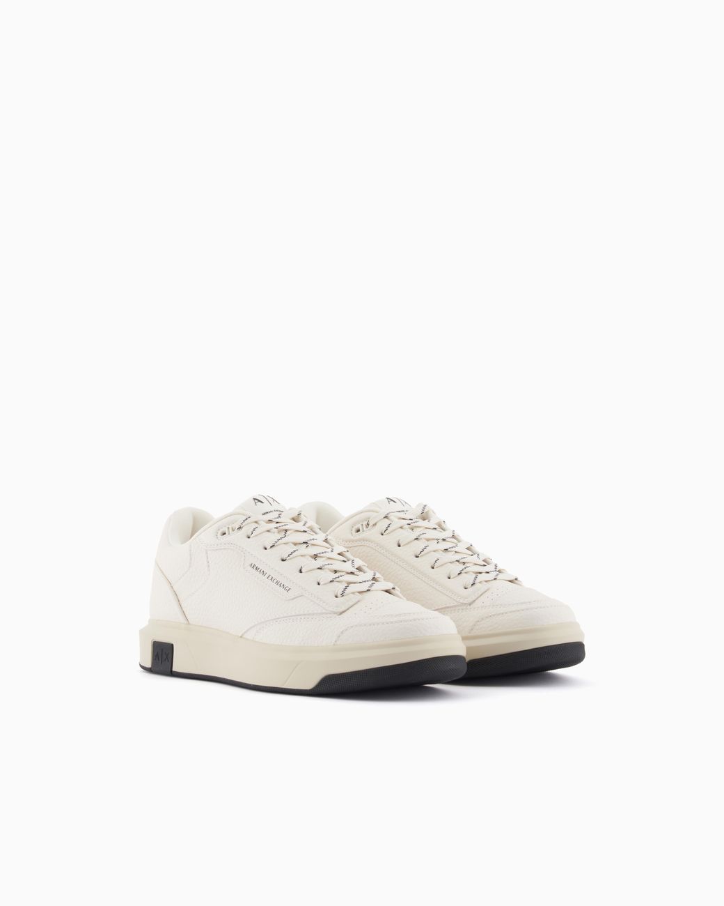 ARMANI EXCHANGE White Technical Fabric Sneakers for men