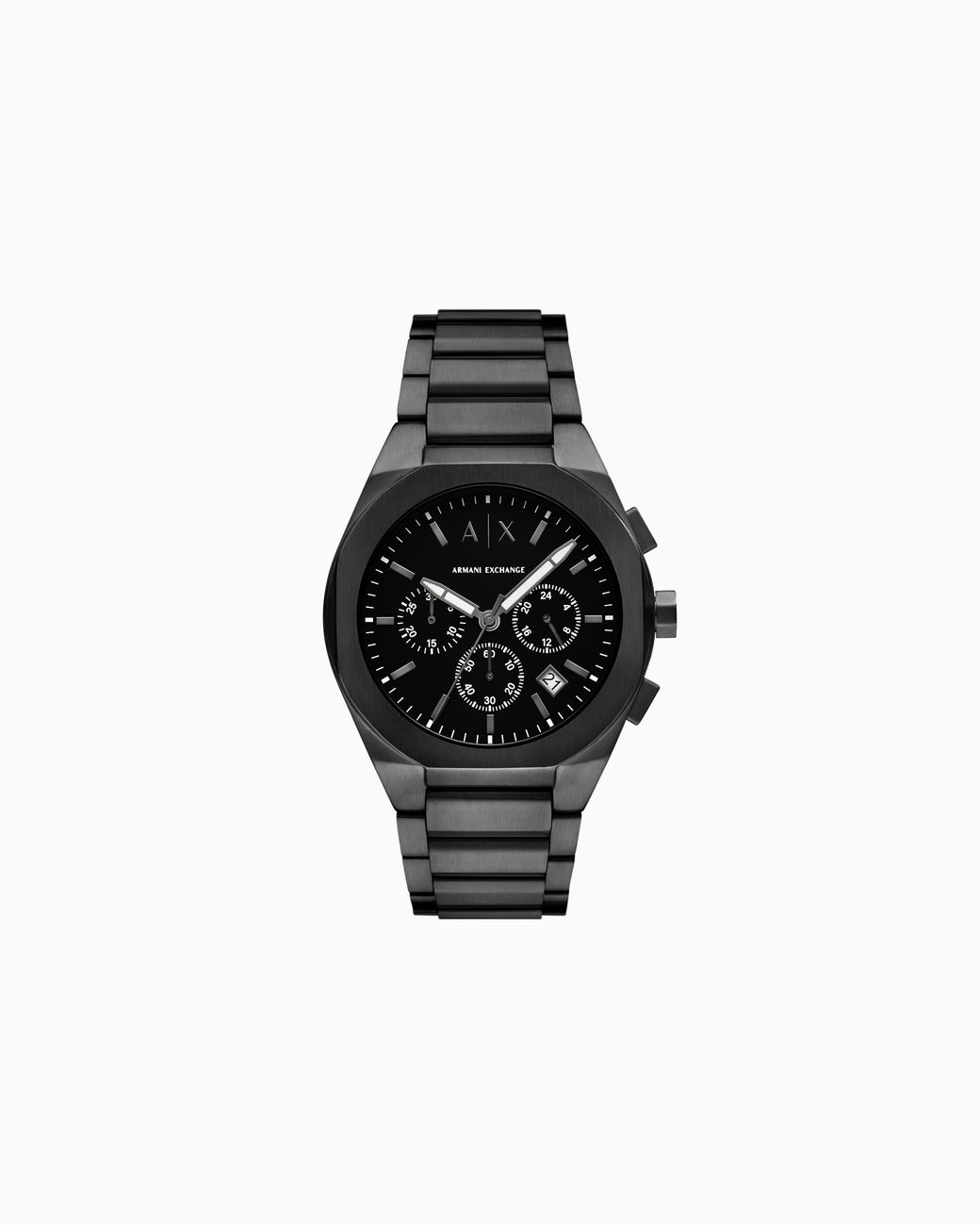 ARMANI EXCHANGE Black Steel Strap Watches for men
