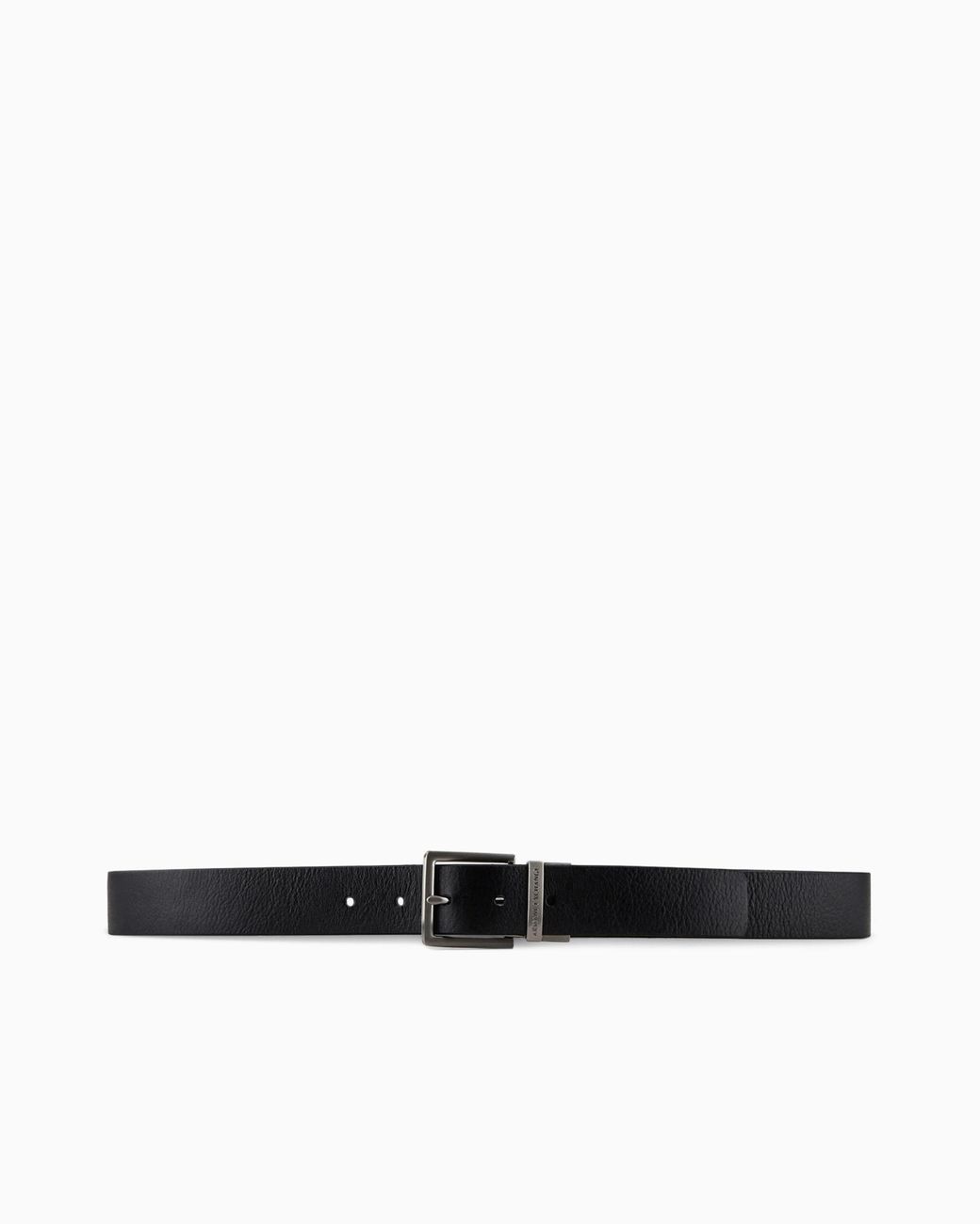 Cinturón De Piel Con Hebilla Rectangular ARMANI EXCHANGE de hombre de color White