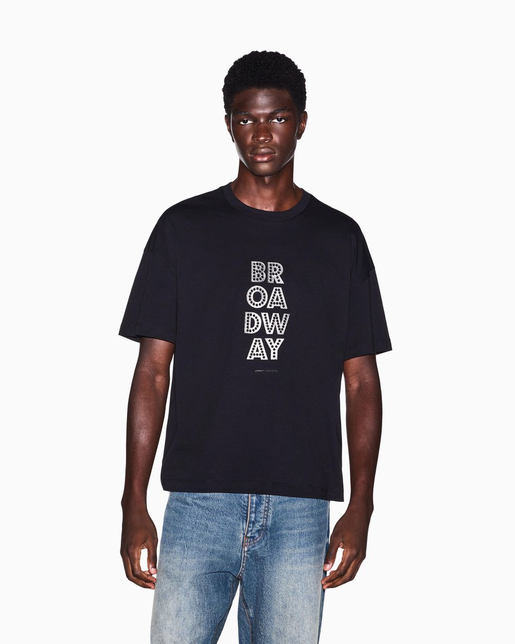 ARMANI EXCHANGE Black Oversized T-Shirt