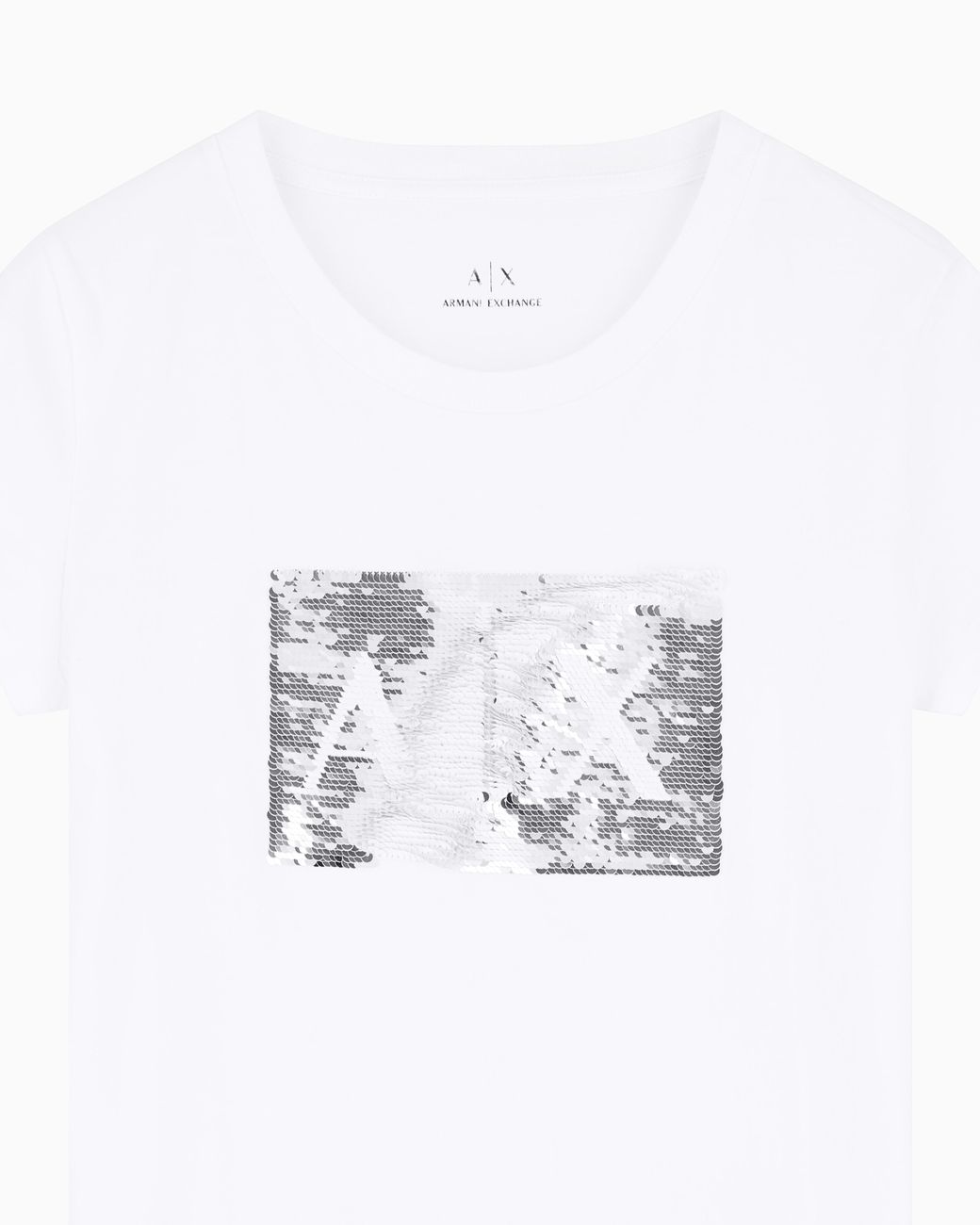 ARMANI EXCHANGE White Slim Fit T-Shirt Cotton Jersey