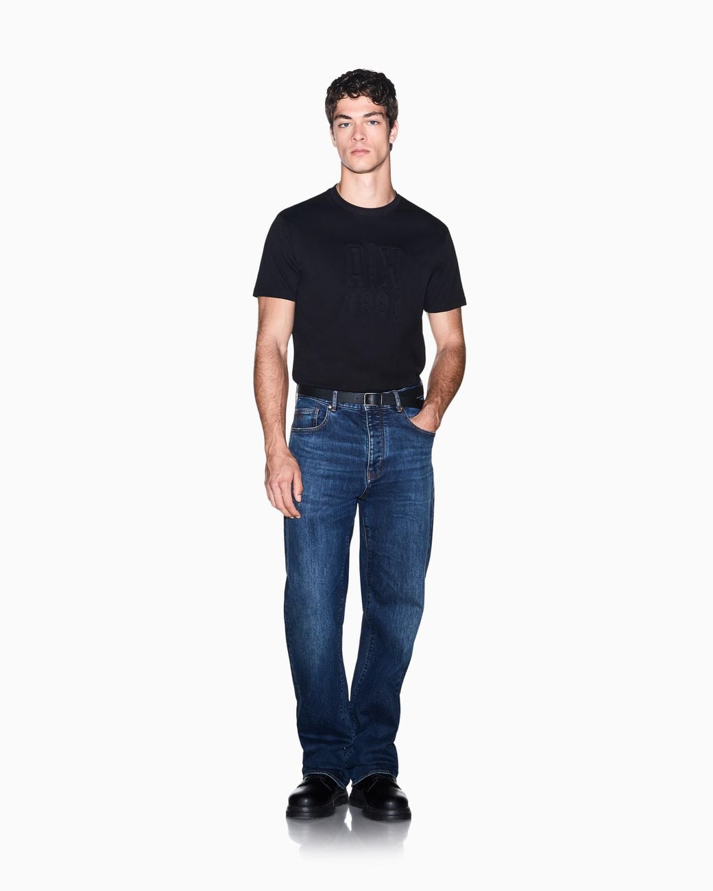 ARMANI EXCHANGE Black Regular T-Shirt for men