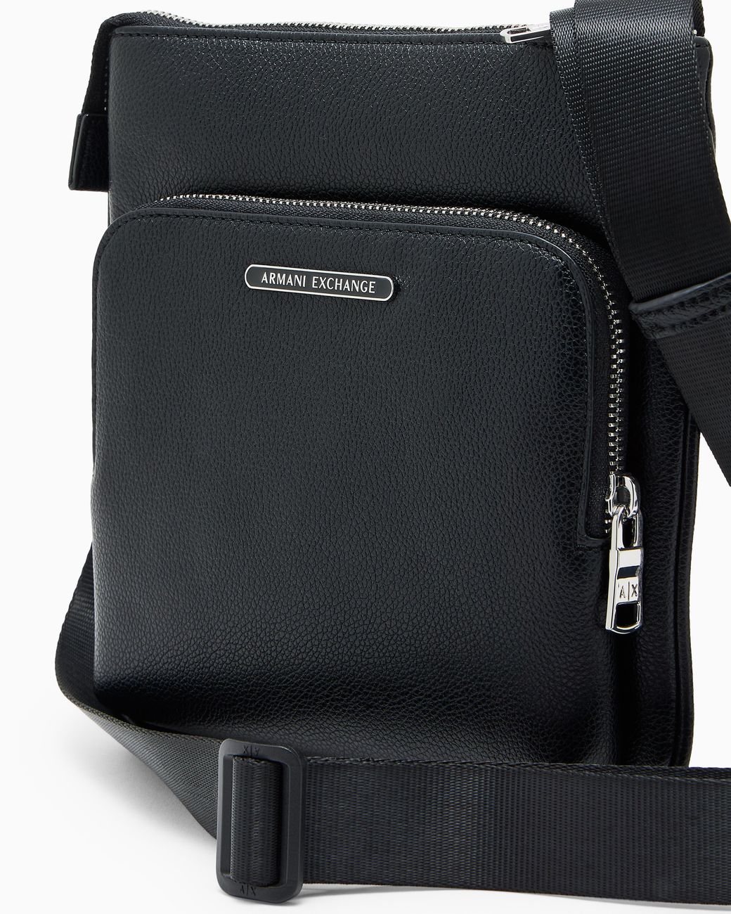 ARMANI EXCHANGE Black Crossbody Bag With A Front Zip Pocket And Adjustable Strap for men