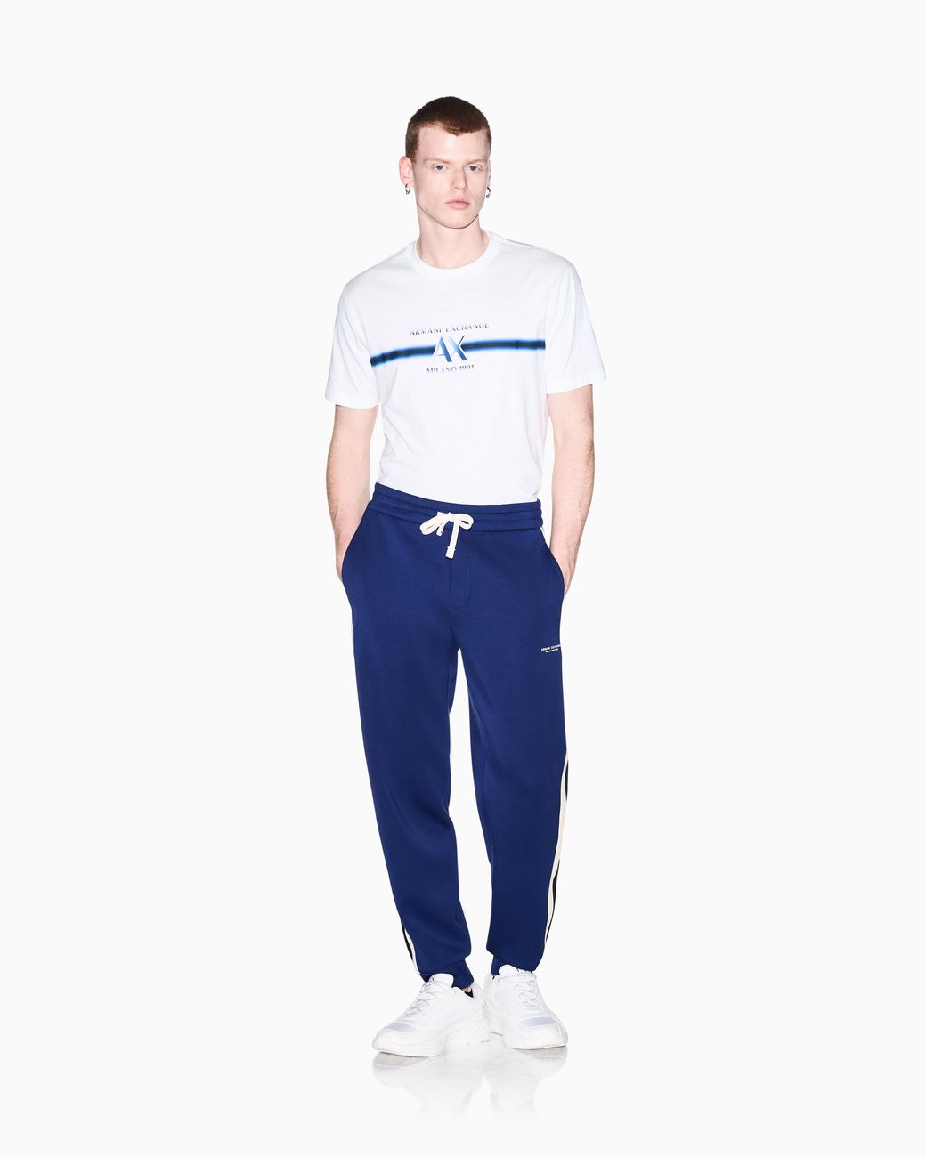 ARMANI EXCHANGE White Regular T-Shirt for men