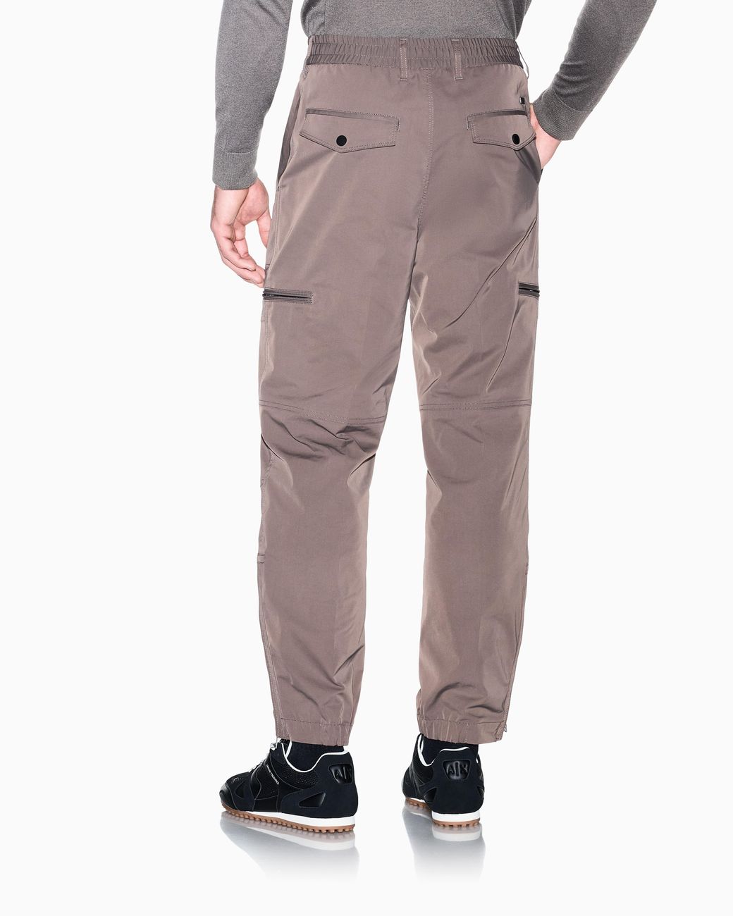 ARMANI EXCHANGE Brown Regular Fit Trousers With Lining for men