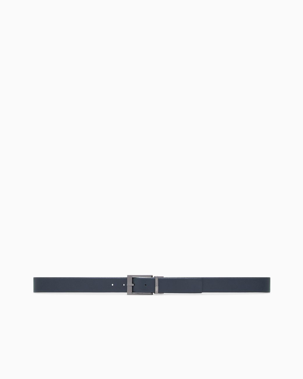 ARMANI EXCHANGE White Reversible Smooth Leather Belt With A Rectangular Buckle for men