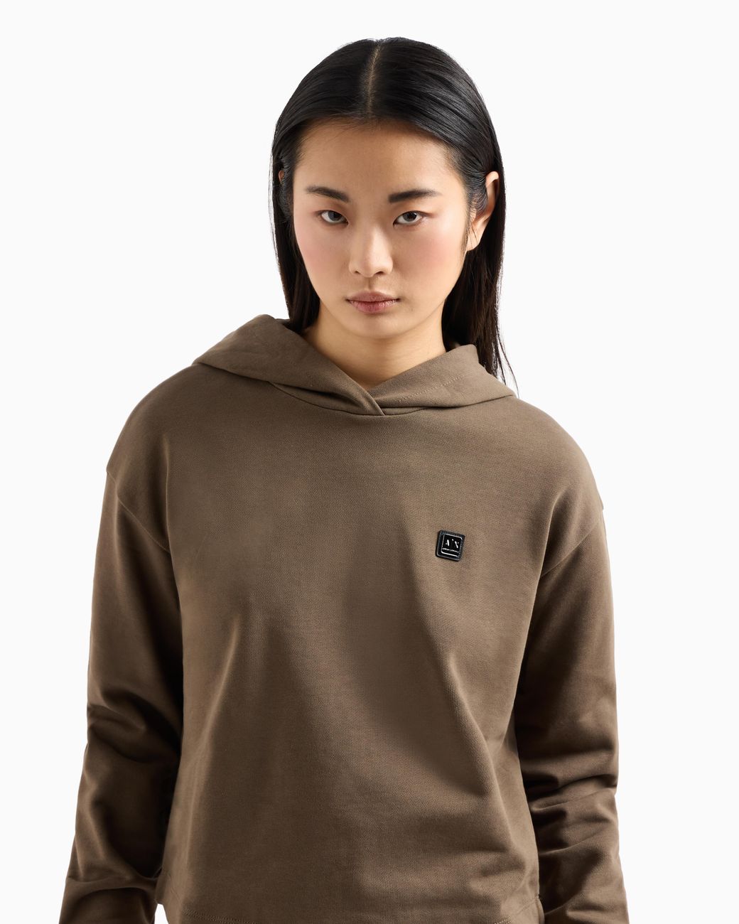 ARMANI EXCHANGE Natural Asv Organic Cotton Blend Hoodie