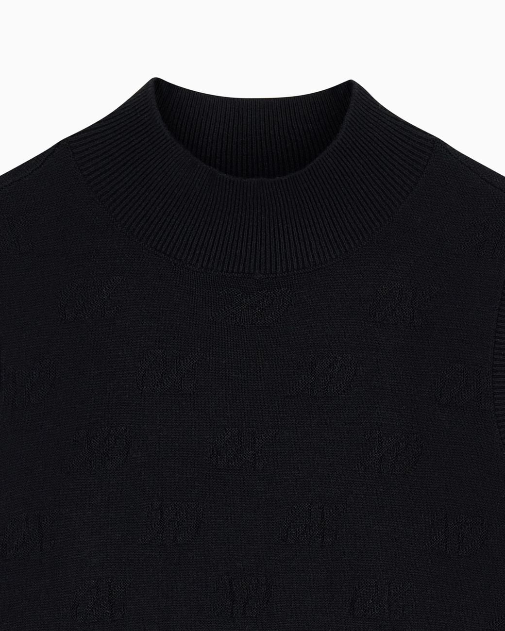 ARMANI EXCHANGE Black Regular Fit Knit Top