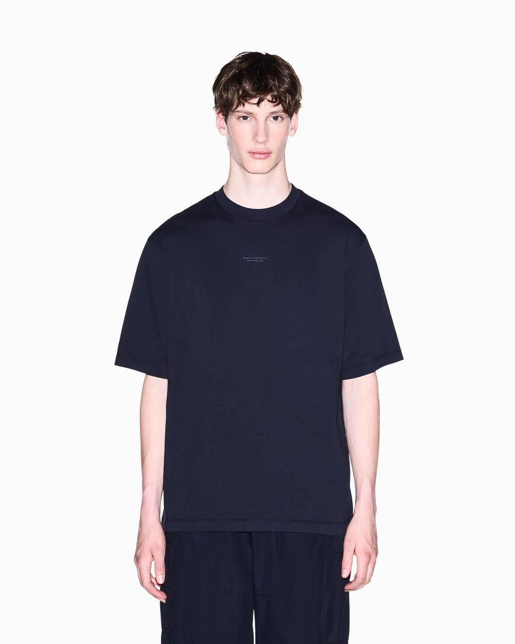 ARMANI EXCHANGE Blue Oversized T-Shirt for men