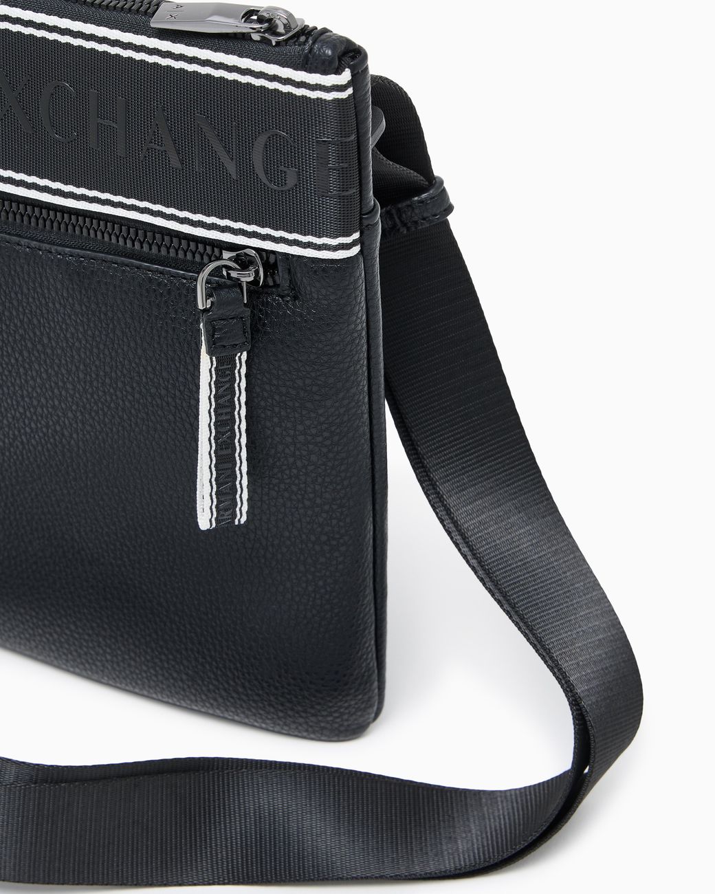 ARMANI EXCHANGE Black Flat Crossbody Messenger Bag for men