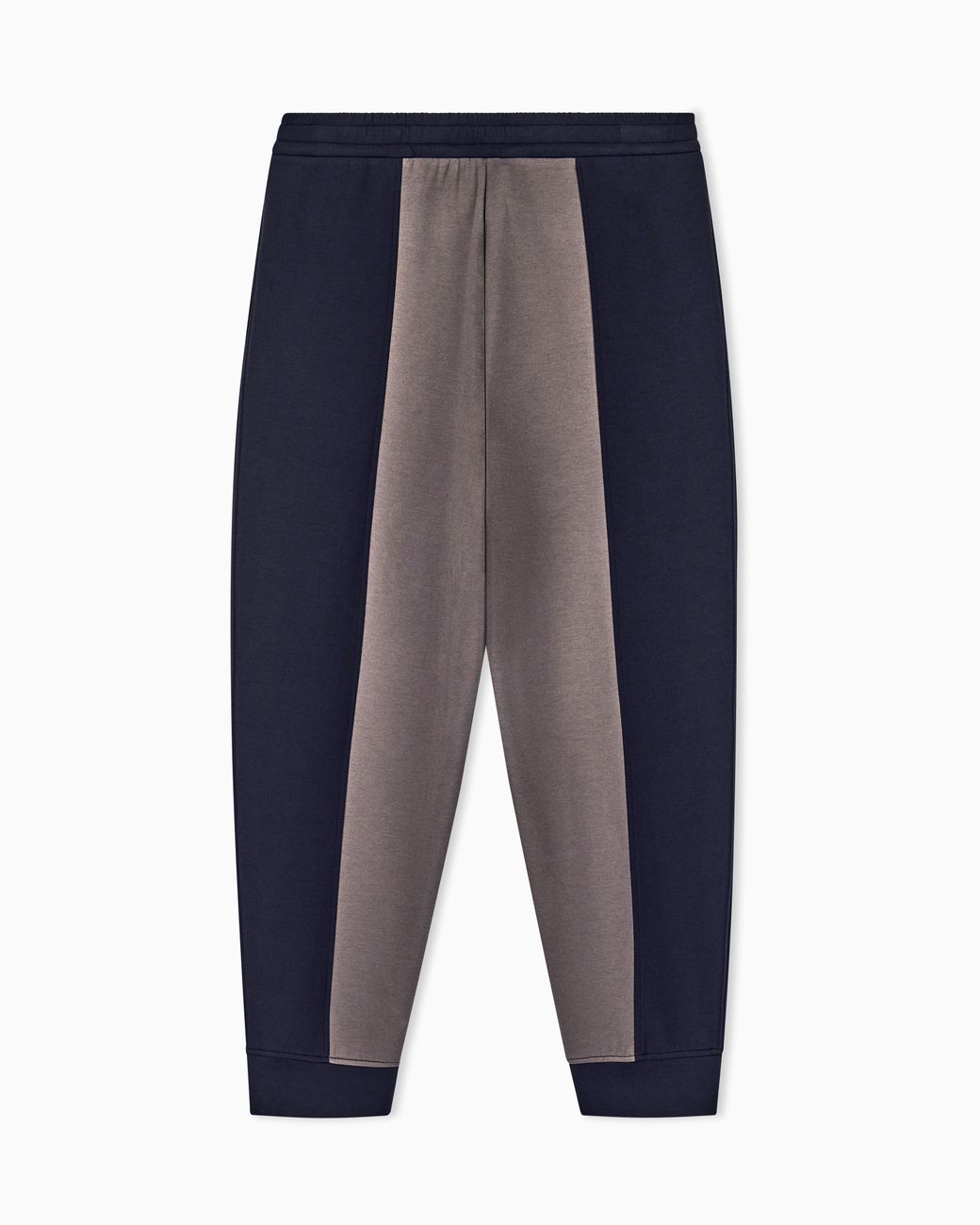 ARMANI EXCHANGE Blue Regular Fit Trousers Bonded Stretch Cotton Jersey for men