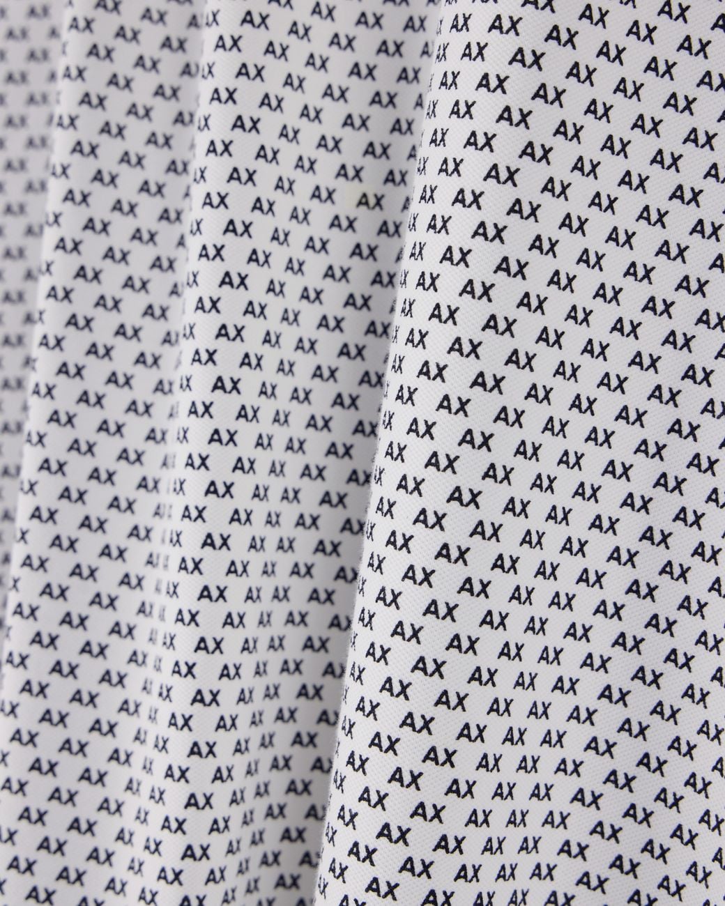 Polo En Piqué De Coton Extensible À Motif Géométrique ARMANI EXCHANGE pour homme en coloris White