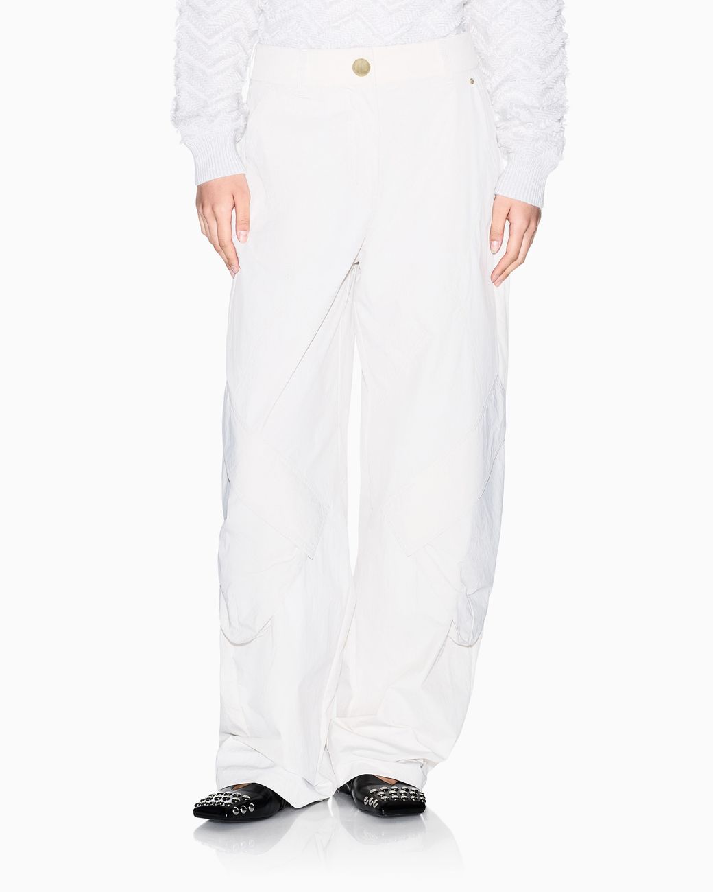 ARMANI EXCHANGE White Oversized Trousers