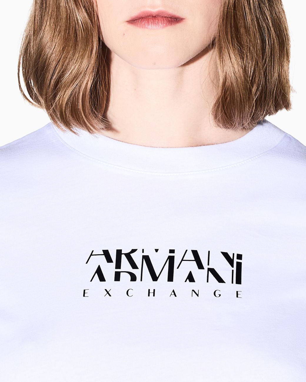ARMANI EXCHANGE White Oversized Fit T-Shirt