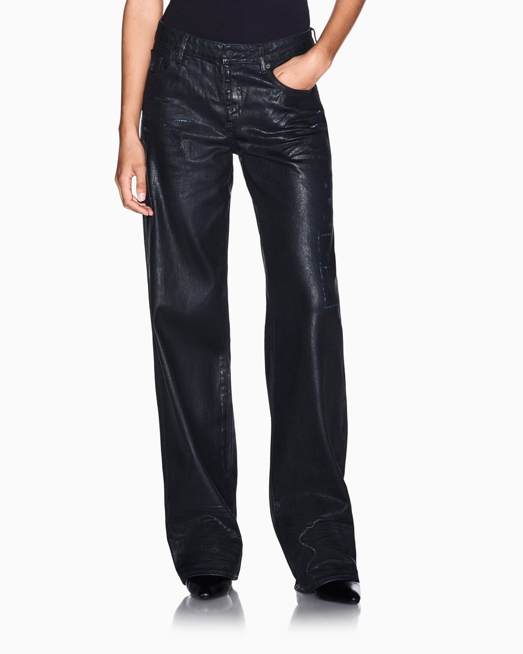 ARMANI EXCHANGE Blue Oversized Fit 5 Pockets Denim Pant