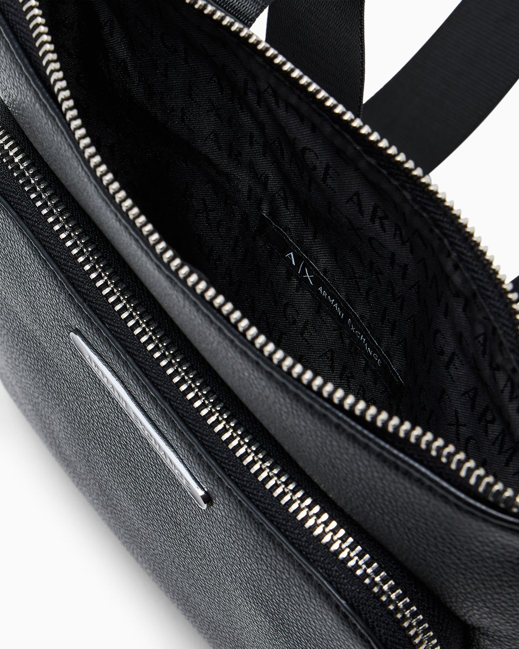 ARMANI EXCHANGE Black Crossbody Bag With A Front Zip Pocket And Adjustable Strap for men