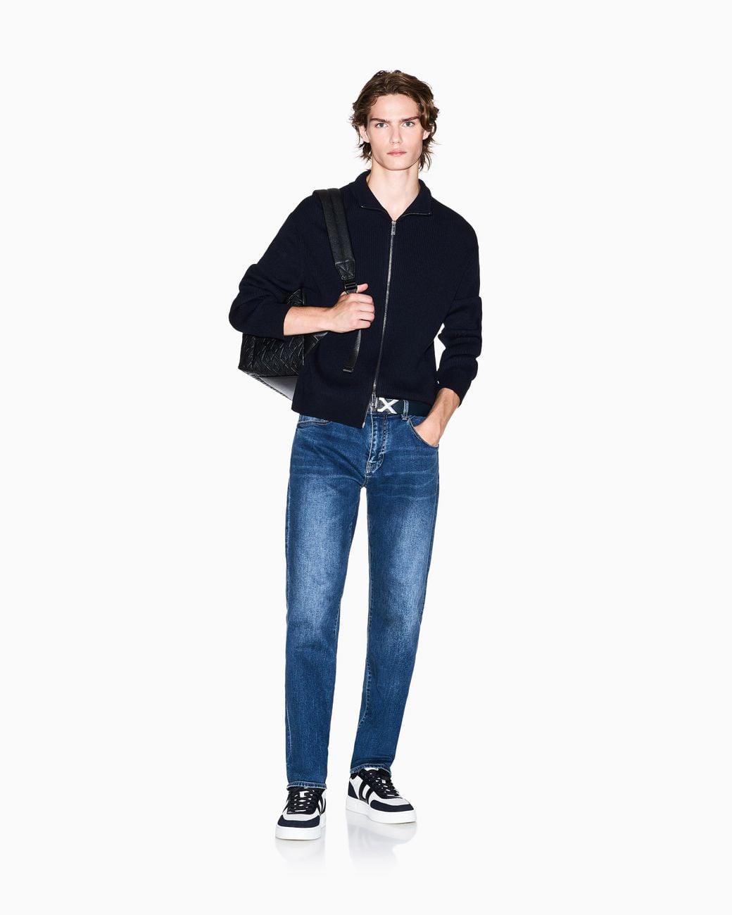 ARMANI EXCHANGE Blue Comfort Slim-Fit Jeans for men