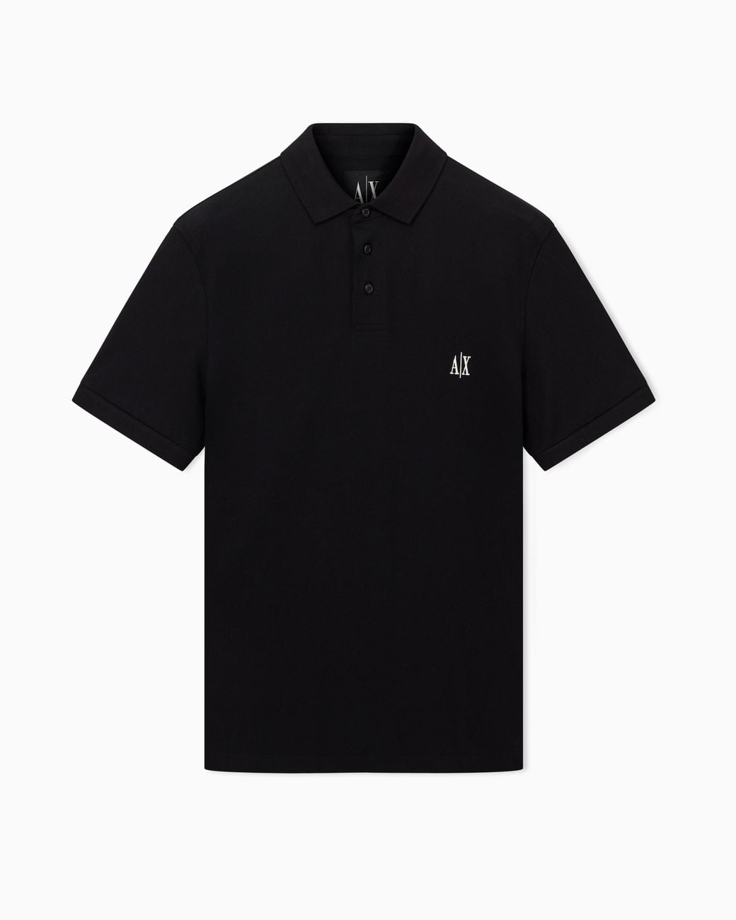 ARMANI EXCHANGE Black Regular Fit Polo Shirt Icon for men